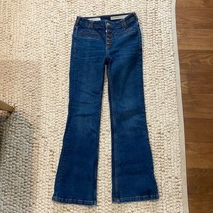 Anthropologie Pilcro High Rise Bootcut Trousers 25 Petite EUC